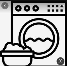 a black and white image of a washing machine