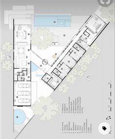 the floor plan for this modern house