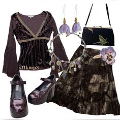 Funky Outfits, Goth Outfits, Alternative Outfits, Outfit Inspo Fall, Dark Fashion, Up Girl, Retro Outfits, Types Of Fashion Styles, Alternative Fashion