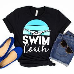 Gift For Coach, Coach Shirt, Queen Gifts, Swim Coach, Coach Shirts, Swim Gifts, Asexual Pride, Design Text, Swim Team