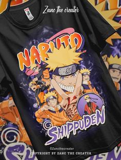 naruto shippuden t - shirt on display