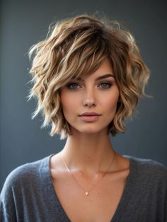 Short Haircut For Brunettes, Short Sassy Hairstyles Messy Bob, Hi Lo Haircut Women, Short Hair For Women With Thick Hair, Styling A Short Shag Haircut, Short Shag Over 50, Edgy Shaggy Hair, Short Textured Bob Thick Hair, Messy Medium Length Hair