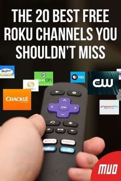 a hand holding a remote control with the words roku channels you shouldn't miss