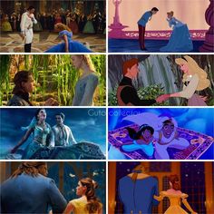 many different pictures of the same character in disney's beauty and the beast movie