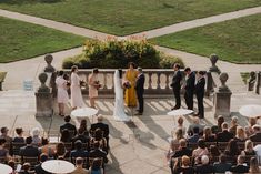 a couple getting married at their wedding ceremony