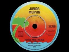 the label for police and thieves's album, junior murvin