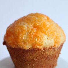 a close up of a muffin on a plate