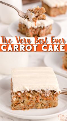 the very best ever carrot cake with cream cheese frosting