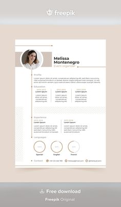 a clean and modern resume template with an image on the front, side and back