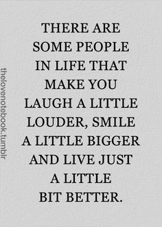 a quote that reads, there are some people in life that make you laugh a little