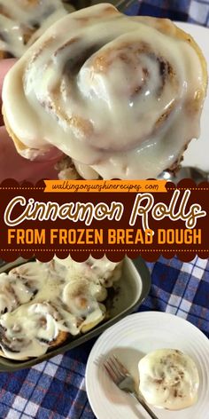 Cinnamon Rolls from Frozen Bread Dough are the perfect Christmas brunch menu idea! With a yeast dough recipe and cream cheese icing, these homemade bakery style treats made with Rhodes Frozen Bread will impress your guests. Try them for your next brunch party menu! Frozen Bread Dough Cinnamon Rolls, Cinnamon Rolls From Frozen Bread, Rolls From Frozen Bread Dough, Using Frozen Bread Dough, Frozen Bread Dough Recipes, Making Cinnamon Rolls, The Best Cinnamon Rolls