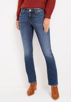 M Jeans By Maurices™ Everflex™ Is The Ultimate Super Stretch Super Contouring Jean. Crafted With Premium Sculpting Fabric And Special Tech Details Like Holds-You-In Pockets It Shapes And Lifts Where You Want It Most..mar-Pdp-Section .mar-Product-Description {Color: #000;}.mar-Pdp-Section .mar-Product-Description Ul .mar-Pdp-Section .mar-Product-Description Ul>Li {Margin-Left: 10Px;padding-Left: 10Px;}.mar-Pdp-Section .mar-Product-Description .mar-Product-Description-Content Ul Li{Lis M Jeans, List Style, Mid Rise Jeans, Colored Jeans, Favorite Things List, Levi Jeans, Blue Denim, Mid Rise, Outfit Ideas