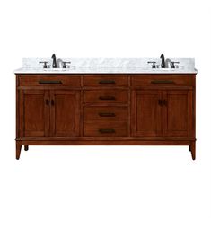 a double sink vanity with marble top and two faucets on each side,