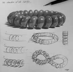 pencil drawings of different types of objects