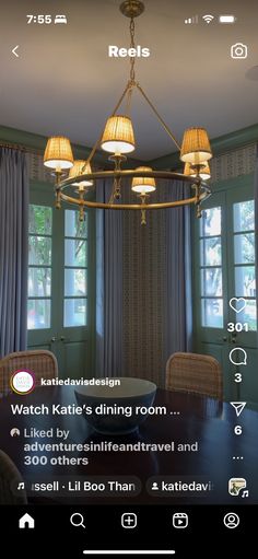 an image of a dining room setting on the app