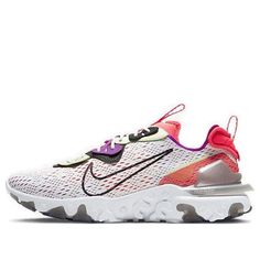 Nike React Vision 'Barely Volt Pink' CD4373-102 (SNKR) Nike React Vision, Cheap Running Shoes, Marathon Running Shoes, Nike React, Latest Sneakers, Streetwear Men, Streetwear Men Outfits, Grade School, On Sneakers