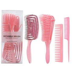 This complete set features the best of combs and brushes to carefully and easily detangle your hair. We all struggle almost every day with our hair, but we might don't know that the reason why is behind the use of incorrect tools. That's why is so important to use high-quality combs and brushes. What makes this detangl Hair Brush Set, Fall Hair Color Trends, Different Hair Colors, Hair Supplies, Hair Brushes, Hair Essentials, Hair Detangler