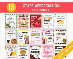 the 15 staff appreciation sign bundle