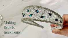 Handmade Tiara Diy How To Make, Beaded Headband Diy, Hair Band Ideas, Diy Crown Headband, How To Make Tiara, Diy Feather Headband, Tiara Diy, Hair Accessories Diy Headband, Diy Tiara