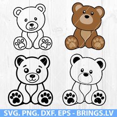 teddy bear svg, dxf eps and png files