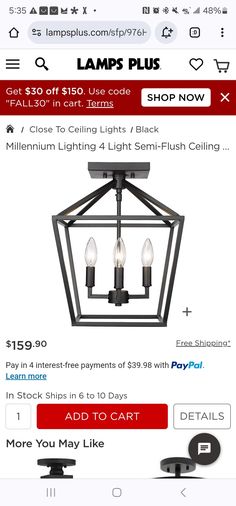 the lamp is on sale for $ 350