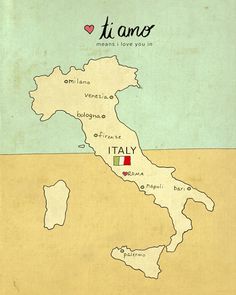 a map of italy with the capital and major cities