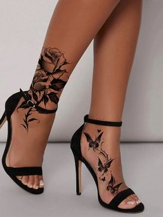 Edgy Leg Tattoos Women, Flower Feet Tattoos For Women, Feet And Ankle Tattoos, Women’s Ankle Tattoo Ideas, Simple Leg Sleeve Tattoo, Floral Foot Tattoos For Women, Ankle Coverup Tattoos For Women, Best Places For Tattoos On Women, Small Little Tattoos