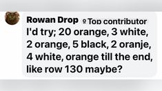 a text message with an image of a cat and the caption reads rowan drop @ top contributor d'try 20 orange, 3 white, 2 orange, 2 black, 2 orange, 4 orange, 4