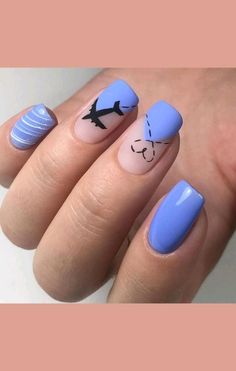 Viral Nails, Rainbow Nail, Top Nails, Simple Gel Nails, Cute Gel Nails, Blue Nail, Trendy Nail Art, Short Acrylic Nails Designs, Orange Nails