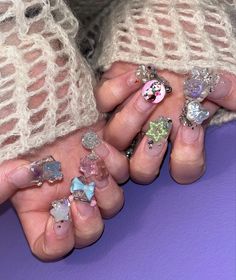 Harajuku Nails, Eye Decor, Manicure Inspiration, Ethereal Makeup, Pretty Nail Designs, Soft Nails, Kawaii Nails, I Love Nails, Manicures Designs