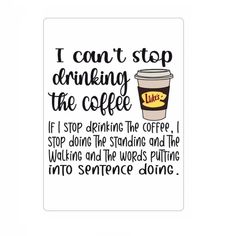 New. Gilmore Girls Coffee Magnet. “I Cant Stop Drinking The Coffee, I Stop Drinking The Coffee, I Stop Doing The Standing And Walking And The Words Putting Into Sentence Doing.” 5.5x4”. Strong Enough To Hold Notes And Photos. Bundle To Get A Discount. Things To Do When Bored, Craft Booth, The Coffee, Gilmore Girls, Funny Things, Bridal Shower, Walking, Entertainment