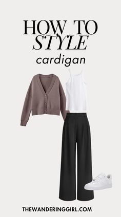 What To Wear With a Cardigan: 15 Incredible Looks - The Wandering Girl What To Wear Under Cardigans, Fall Outfit Cardigan, How To Wear A Cardigan With Jeans, How To Wear A Cardigan, Girl Cardigan Outfit, Cardigan Sweater Outfit, Style A Cardigan, How To Style A Cardigan, Outfits With Grey Cardigan