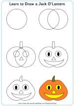 pumpkins with faces drawn to make them look like jack o lantern