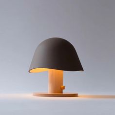 Minimalist Mushroom Table Lamp with a nature-inspired design and modern aesthetics on LuxusHeim Mush Lamp, Mushroom Table Lamp, Mushroom Table, Creative Tables, Small Table Lamp, Mushroom Design, Apollo Box, Wood Shades, Mushroom Lamp