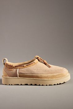 Sheepskin upper UGGplush™ 60% upcycled wool, 40% TENCEL™ Lyocell sockliner EVA sole Slip-on styling Imported | Tasman Crafted Regenerate Slippers by UGG in White, Women's, Size: Us 4/eu 36, Wool/Lyocell/Tencel at Anthropologie Fall Shoe, Cinderella Slipper, Champion Sneakers, Sparkle Heels, Shoes Unique, T Strap Flats, Fringe Sandals, Ugg Tasman, T Strap Heels