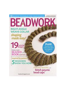 the front cover of beadwork magazine