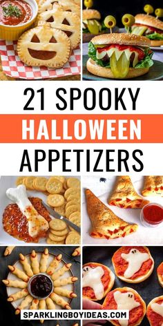 Halloween is just around the corner, which means it's party time! And who better to throw a Halloween party than your friends and family? If you're looking for Halloween appetizers, then you've come to the right place! From mini ghosts to spooky pumpkins and everything in between, I've got tons of Halloween appetizer ideas that are fun and festive. These Halloween food ideas are super easy recipes that are sure to please a crowd. Fun Halloween Appetizers, Halloween Potluck, Easy Halloween Party Food, Halloween Appetizer, Halloween Finger Foods, Halloween Appetizers Easy, Halloween Food Ideas, Halloween Themed Food, Halloween Party Appetizers