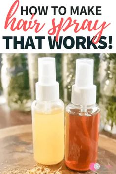 Homemade Hairspray, Diy Hairspray, Homemade Hair Spray, Diy Hair Spray, Homemade Dry Shampoo, Natural Hair Diy, Hair Care Recipes, Hair Diy, Homemade Hair Products