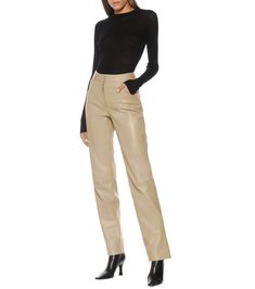 Leather Beige Pants Outfit, Taupe Leather Pants Outfit, Light Brown Leather Pants Outfit, Light Brown Leather Pants, Tan Leather Pants Outfit, Beige Leather Pants Outfit, Cream Leather Pants Outfit, Leather Pants Outfit Dressy, Beige Leather Pants