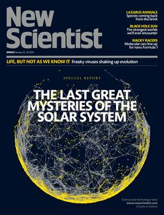 the front cover of new scientist magazine, featuring an image of a sphere with lines and dots