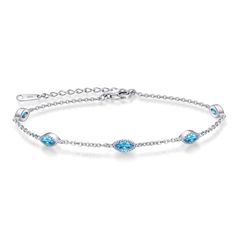 PRICES MAY VARY. 💕 BRACELET FOR WOMEN: This striking double layer birthstone charm on a delicate bracelet looks perfect against sun-kissed skin! The evil eye design exuding an elegant, trendy touch every time. 💕 925 STERLING SILVER BRACELETS: It made of 925 sterling silver, Nickel-free, Lead-free, Cadmium-free and Hypoallergenic. Dainty bracelet for women will retain a shiny appearance even worn every day. Fine scratches can be wiped off with the included jewelry cleaning cloth. Chain length: Mother's Day Jewelry, Gothic Bracelet, Evil Eye Design, Jewelry Cleaning, Birthstone Bracelet, Dainty Bracelet, Birthstone Bracelets, Dainty Bracelets, Christmas Gift Jewelry