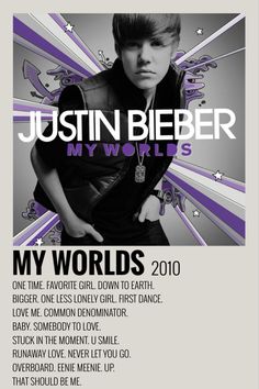 the poster for my world's 2010 album, featuring an image of a young man in