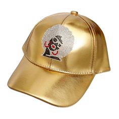 Gold Rhinestone Afro Woman Hat Shiny Gold Vegan Leather Baseball Cap Hat Featuring Rhinestone Afro Woman Detail. Adjustable Velcro Strap. Woman Hat, Leather Baseball Cap, Bling Necklace, Loop Earrings, Afro Women, Gold Rhinestone, Velcro Straps, Wholesale Fashion, Amazing Jewelry