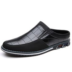 Category:Clogs  Mules; Upper Materials:PU Leather; Lining Materials:PU; Embellishment:Buckle; Gender:Men's; Toe Shape:Square Toe; Outsole Materials:Rubber; Closure Type:Loafer; Function:Comfortable,Slip Resistant; Listing Date:07/09/2024 Casual Faux Leather Slip-ons With Leather Sole, Leather Non-slip Closed Toe Slip-ons, Non-slip Leather Slip-ons, Synthetic Leather Shoes With Rubber Sole And Slip-on Fit, Non-slip Leather Slip-on Loafers, Non-slip Leather Slippers For Spring, Spring Closed-toe Faux Leather Slip-ons, Spring Faux Leather Slip-on Shoes, Slip-on Synthetic Leather Shoes With Textured Sole