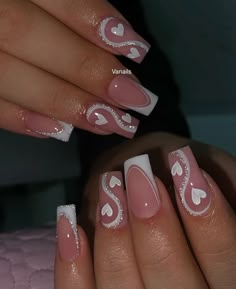 Cute Simple Nails, Fancy Nails Designs, Acrylic Nails Designs, Cute Nail Ideas, Pretty Nail Art, Short Acrylic Nails Designs, Pink Acrylic Nails