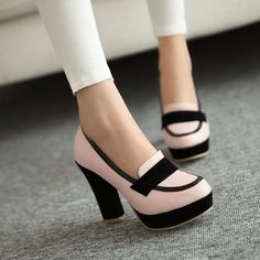 Heels: approx 10.5 cmPlatform: approx 2.5 cmColor: Pink, WhiteSize: US 3, 4, 5, 6, 7, 8, 9, 10, 11, 12(All Measurement In Cm And Please Note 1cm=0.39inch) Note:Use Size Us 5 As Measurement Standard, Error:0.5cm.(When Plus/Minus A Size,The Round And Shaft Height Will Plus/Minus 0.5CM Accordingly.Error:0.5cm) Note: The s Heel Sandals Outfit, Pink Business, Fur Heels, Fall Booties, Fantastic Shoes, Sandals Outfit, Pointed Toe Heels, Nike Shoes Women, Leather Shoes Woman