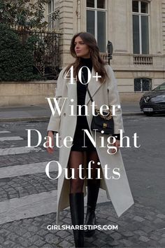 Knee High Boots Outfit With Jeans, Winter Outfits For Party Night Out, Cold Winter Night Outfit, Aspen Night Outfit, Winter Outfits For Party, Winter In Vegas Outfits, Winter Outfits For Birthday, Outfit Ideas For Dinner Date Night Out, Winter Outfits Night Out Cold