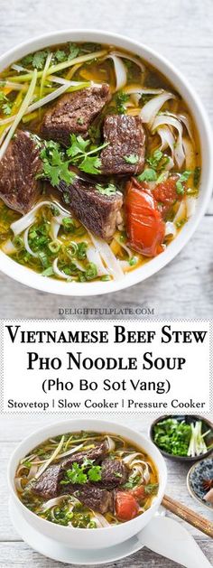 vietnamese beef stew pho noodle soup