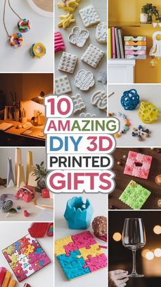 Looking for unique gift ideas? Explore these amazing DIY 3D printed gifts that are perfect for any occasion! From customized jewelry to planters with personality, these beginner-friendly 3D printer projects are fun and creative. Get inspired with ideas like puzzle coasters, cookie stamps, and miniature board game accessories. Whether you're printing for family, friends, or just for fun, these 3D printed gift ideas will wow everyone Cute 3d Printing Ideas, Puzzle Coasters, 3d Printed Gifts, Printed Gifts, 3d Printer Projects, 3d Printing Projects, Game Accessories, Diy 3d, Customized Jewelry