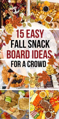 an assortment of fall snack ideas for a crowd